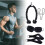 Fitness Pull Rope Set 2 Handles 3 Clips Black 2