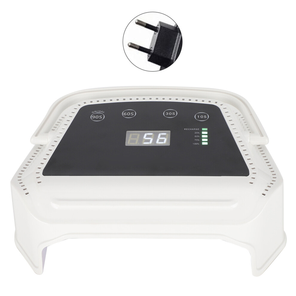 Light (Eu Plug 110~240V) 72W Rechargeable Nail Gel Curing Led Digital Display 110~240V