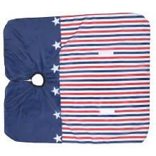 140x130cm Hairdressing Cape Red White Blue Stripe