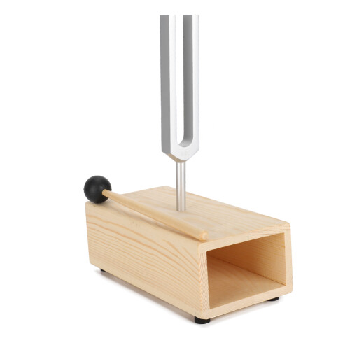 440HZ Aluminium-Stimmgabel mit Holzgestell Set 1