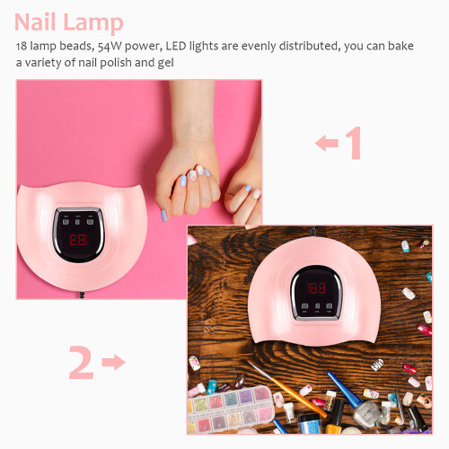 54W LED UV Nagellampe Gel-Trockner USB 1