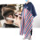 140x130cm Hairdressing Cape Red White Blue Stripe 4