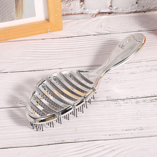 (Silver) Spazzola Capelli Vintage Massaggio Cuoio Capelluto 2
