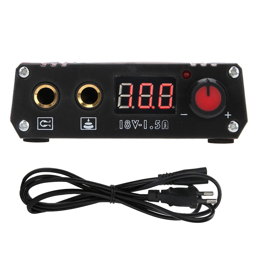 (EU Plug) Professional Mini Digital Dual Mode Tattoo Power Supply