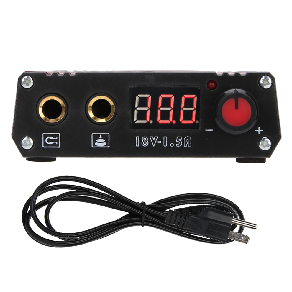 (US Plug) Professional Mini Digital Dual Mode Tattoo Power Supply