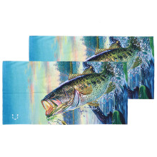 (#4) 2pcs Fish Pattern Sunscreen Stretchable Headband Scarf Face Shield