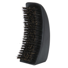 Spazzola barba legno naturale manico nero morbida