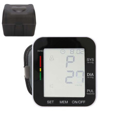 Blutdruckmessgerät Handgelenk LCD Stimme (Schwarz)