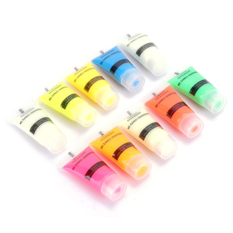 10pcs 10g Nail Fluorescent Powder Waterproof DIY Manicure Tool