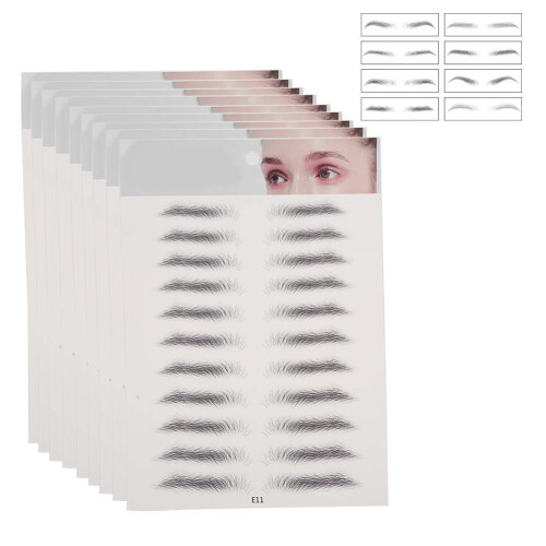 8pcs Waterproof Breathable Long Lasting False Eyebrows Tattoo Sticker 1