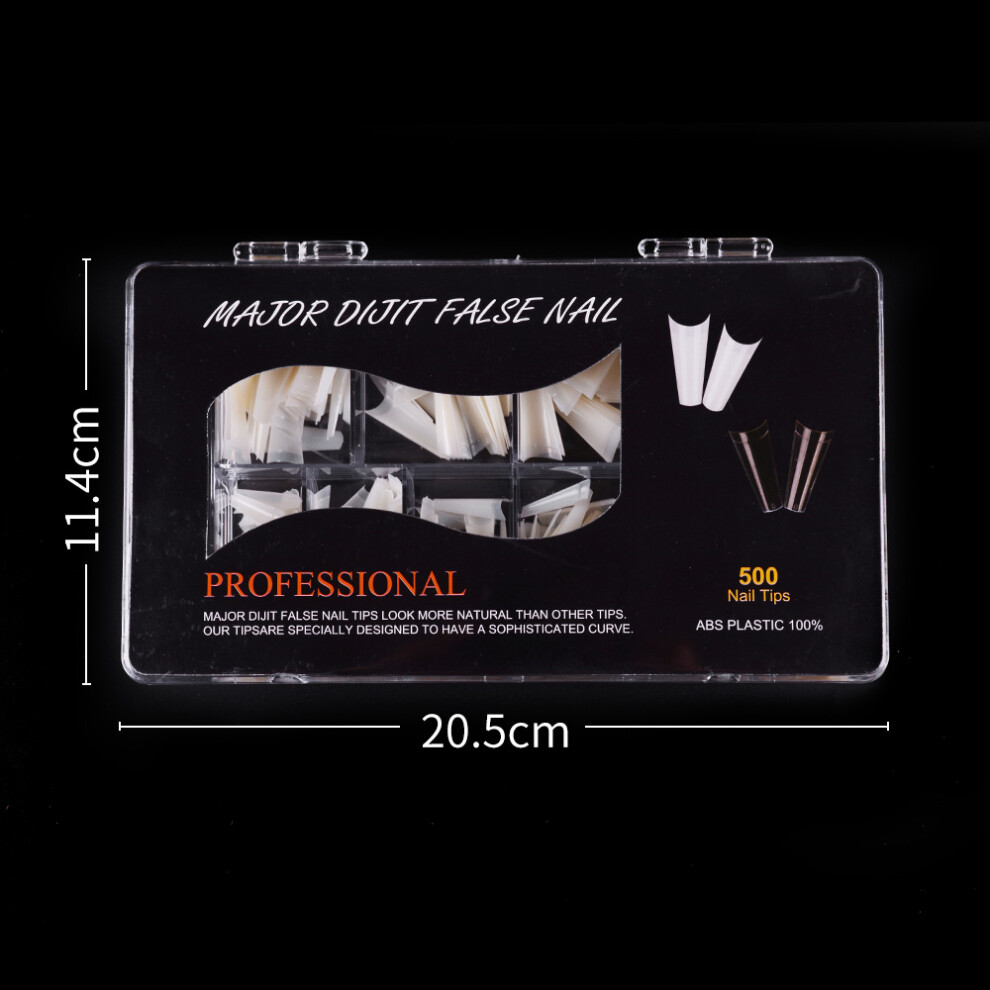 500Pcs/Box French Manicure False Nail Tips Half Cover DIY Nails