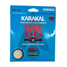 (Weiß) Badmintonschnur Karakal Edge 68 Nano Bonded Multifilamento 0,68 mm