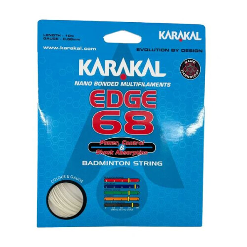 Karakal (White) Karakal Edge 68 Badminton String Nano Bonded Multifilament 0.68mm