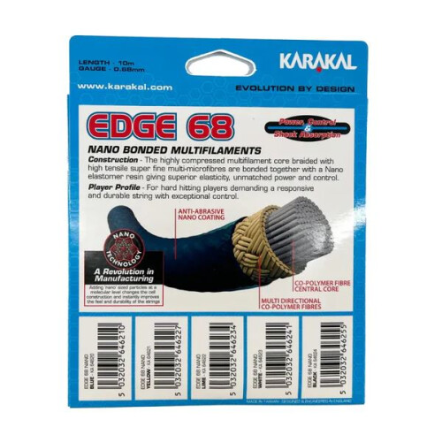 Karakal (Lime) Karakal Edge 68 Badminton String Nano Bonded Multifilament 0.68mm 2
