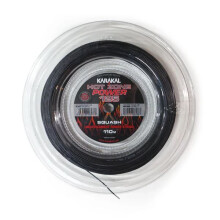 (Schwarz) Karakal Hot Zone Power 125 Squash-Saite, 110 m Multifilament-Squash-Saite
