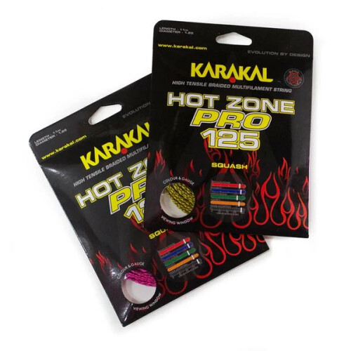 Karakal (Yellow/Black) Karakal Hot Zone Pro 125 Multifilament Squash String Nano Coating 110mm 1