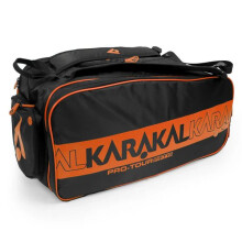 (Orange) Sac de raquettes court Karakal Pro Tour Fifty 2.2, capacité 4 raquettes, compartiments étanches pour pickleball, padel et tennis de table