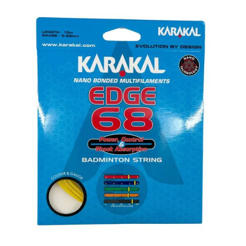 Karakal (Yellow) Karakal Edge 68 Badminton String Nano Bonded Multifilament 0.68mm