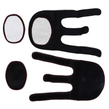 (Black Free Size) Self Heating Knee Pad with Magnetic Therapy Warm Supporter
