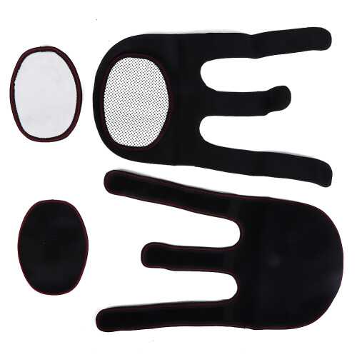 (Black Free Size) Self-Heating Magnetic Knee Pad