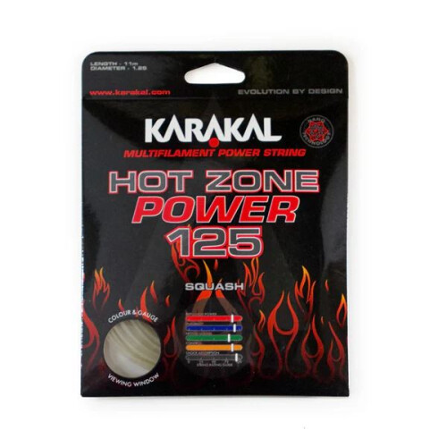 Karakal (Natural) Karakal Hot Zone Power 125 Squash String Multifilament Squash String 110M