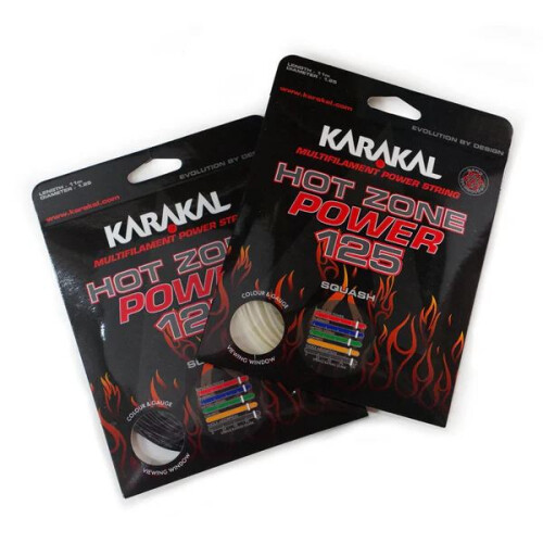 Karakal (Natural) Karakal Hot Zone Power 125 Squash String Multifilament Squash String 110M 1