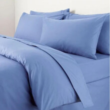 (Sky, Single) 100% Egyptian Cotton Duvet Quilt Cover Bedding Sets with Pillow cases Pair 200 Thread Count, Soft & Premium quality Bedding & Linen,