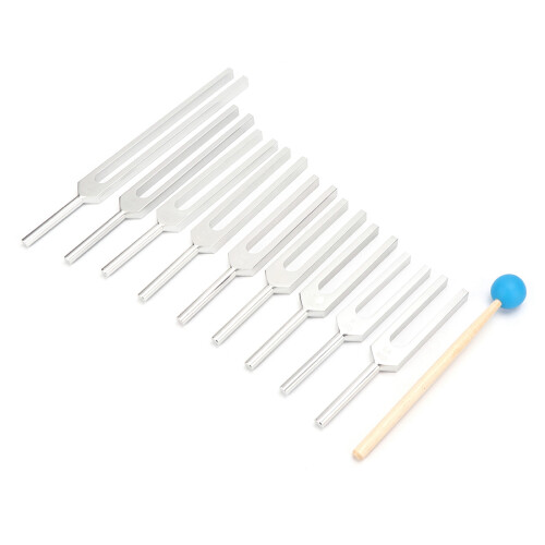 9pcs Tuning Fork Set 174-963HZ 1