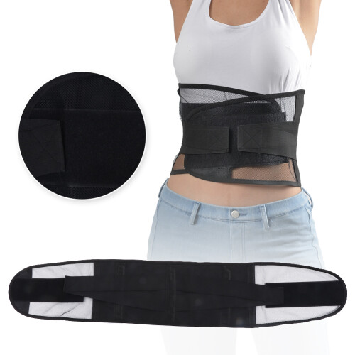 (L Black) Breathable Adjustable Waist Belt 2