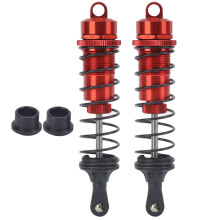 (Red) 2Pcs RC Oil Filled Metal Shock Absorber for HSP/HPI 1/8 Crawler Silver