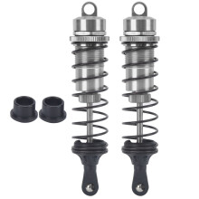 (Titanium) 2Pcs RC Oil Filled Metal Shock Absorber for HSP/HPI 1/8 Crawler Silver