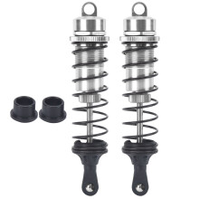 (Silver) 2Pcs RC Oil Filled Metal Shock Absorber for HSP/HPI 1/8 Crawler Silver