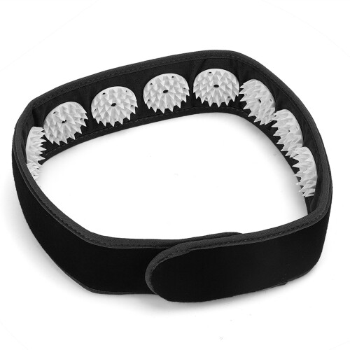 (Black) Portable Massage Yoga Headband Belt