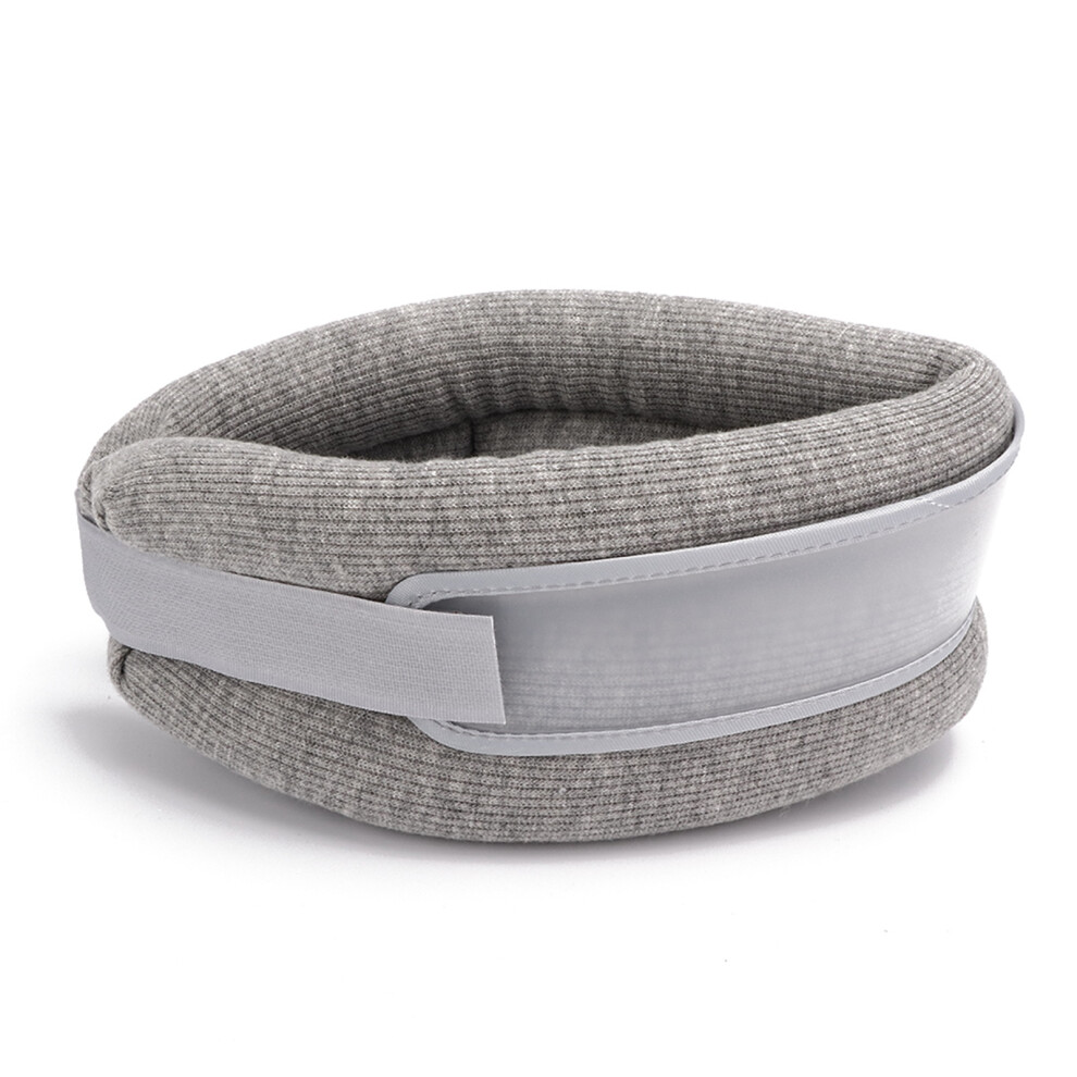 (Gray Average Size) Soft Sponge Neck Brace Breathable U Shaped Pillow Support