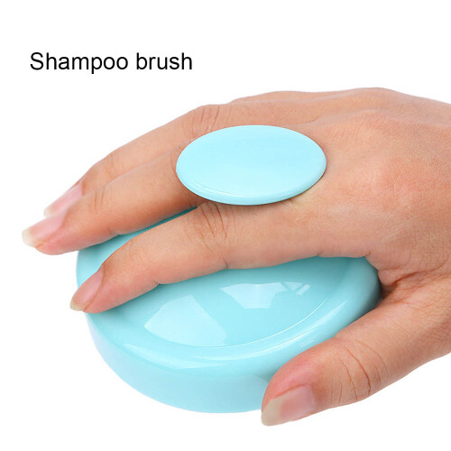 Weiche Silikon-Kopfmassage-Kamm Shampoo-Bürste 1