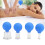 4x Vakuum-Massagebecher aus Silikon-Glas 4