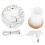 (110-240V EU Plug) Runder Luftbefeuchter Aromatherapie mit LED-Licht 1