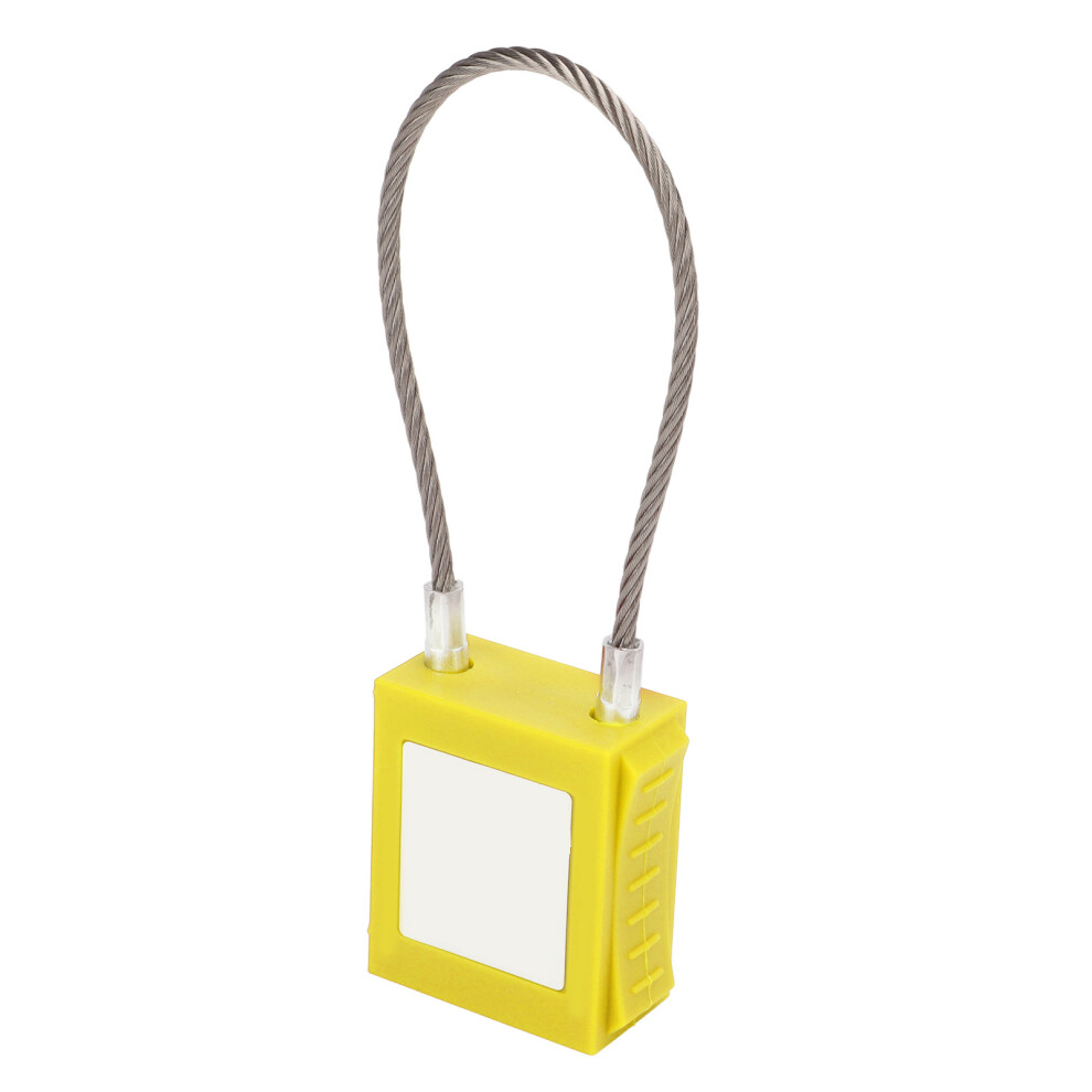 Lockout Cable Lock 85Mm Steel Shackle Safety Padlock Yellow 4651357151318