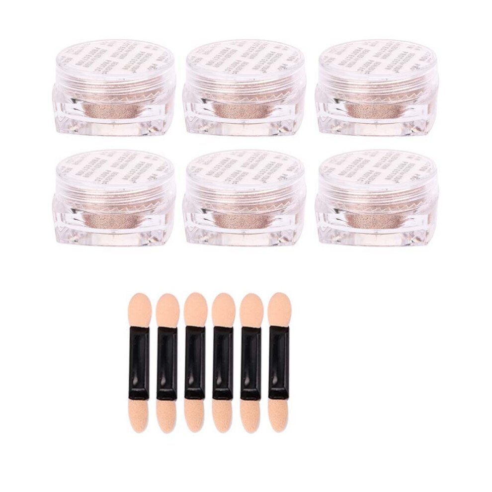 (TCL-06) 6pcs 0.5g Nail Art Powder Glitter Pigment for Salon TCL-04