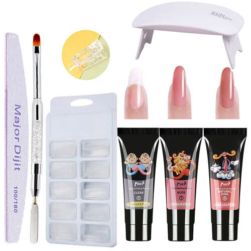 Nagellackkleber 3 Farben Maniküre-Set mit UV-Lampe 1
