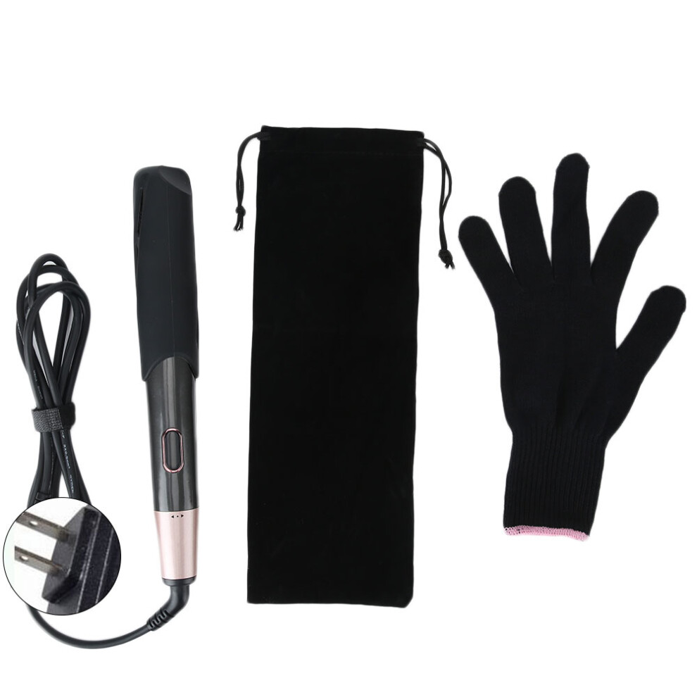 (US Plug 110-240V) 2-in-1 Hair Straightener Curler Adjustable Temp Styling Tool US Plug