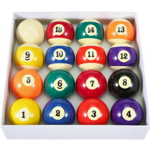 57.2mm Full Size 16 Ball Synthetic Resin Pool Set