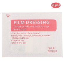(6 x 7 cm / 2.4 x 2.8 in) 20pcs Box Transparent Waterproof Bandage 6x7cm