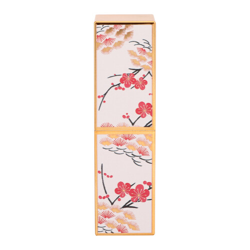 Square Empty Lipstick Tube Refillable Shell DIY Retro Plum Blossom