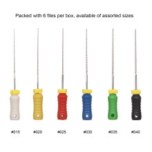 6x Endodontic K Files 25mm 15-40#