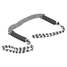 (Black and White Ripple) Boat Bungee Dock Lines Elastic PE Stretchable Mooring Rope Red Black