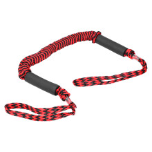 (Red and Black Ripples) Boat Bungee Dock Lines Elastic PE Stretchable Mooring Rope Red Black