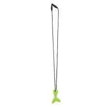 (Green) Silicone Fish Tail Teether Baby Chewing Pendant Purple