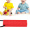 (Red) Silicone Building Blocks Teether Baby Chewing Pendant Necklace Blue 5
