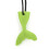 (Green) Silicone Fish Tail Teether Baby Chewing Pendant Purple 2
